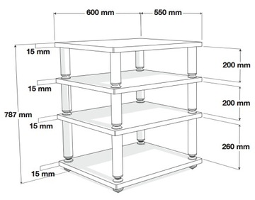 NORSTONE STABBL HIFI BEAUTIFUL, ЧЕРНЫЙ ПРОФЕССИОНАЛЬНЫЙ AV-СТОЛ, ЗАКАЛЕННОЕ СТЕКЛО