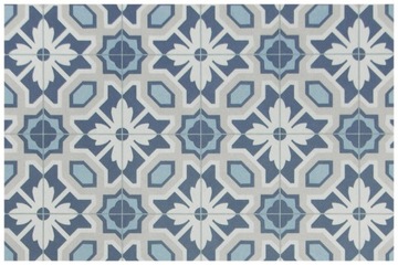3 m NIEBIESKA WYKŁADZINA PCV BOHO PŁYTKI PATCHWORK