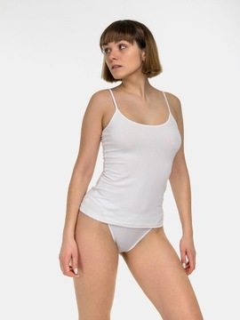 ТОП-БЛУЗКА ЖЕНСКАЯ, ГЛАДКАЯ, НА ЭЛАСТИЧНЫХ ХЛОПКОВЫХ БРЕМЯХ, БЕЛАЯ, XL