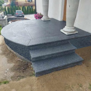 Гранитная ступень + набор подступенков Bullnose G603 135x35x2 / 135x15x2