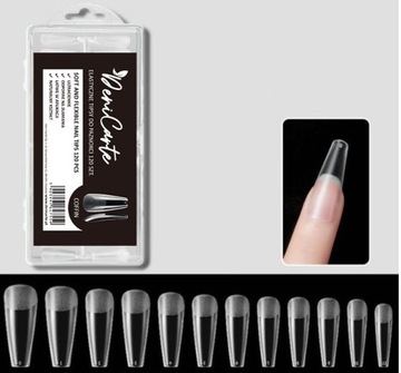 ГИБКИЕ ПРОЗРАЧНЫЕ НАКОНЕЧНИКИ 120 ШТ. ГРОБ БАЛЕРИНА