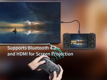 Портативная мобильная игровая консоль в стиле ретро Anbernic RG35XX H 64 ГБ IPS, черная