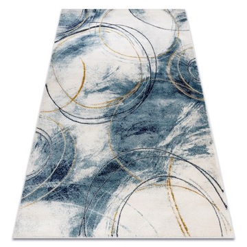 STYLOWY DYWAN 180x270 KOŁA niebieski/złoty #AF756