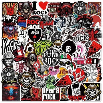 10/30/50/104 sztuk zespół rockowy naklejki Graffiti na laptopa gitara motoc