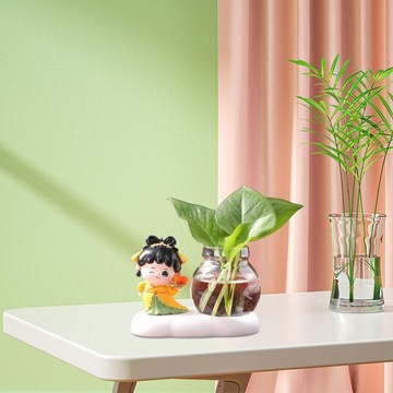 Гидропонное украшение, украшение вазы с одним цветком, желтая цветочная одежда.