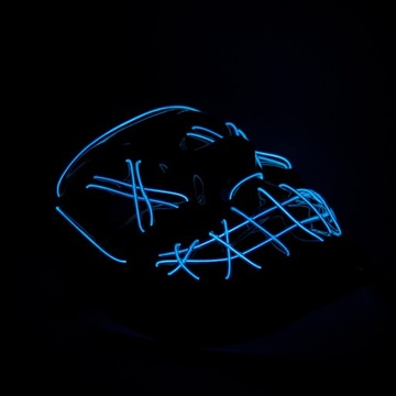 СВЕТЯЩАЯСЯ СВЕТОДИОДНАЯ МАСКА ДЛЯ КОСПЛЕЙ DJ PURGE RAVE PARTY
