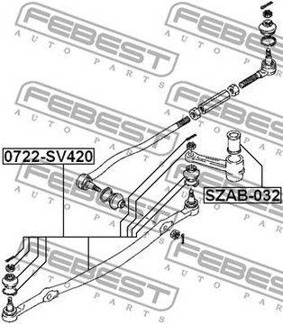 FEBEST SZAB-032 SILENTBLOK SLOUPEC VOLANT