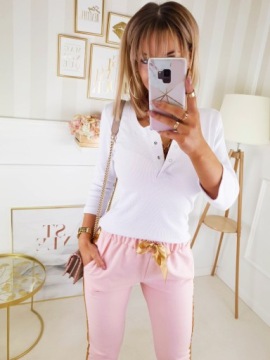 Женственная БЛУЗКА В РЕЗИНКУ с вырезом на кнопках ЦВЕТА