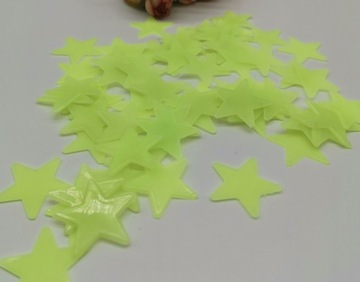 100шт СВЕТЯЩИЕСЯ НА СТЕНЕ ФЛУОРЕСЦЕНТНЫЕ ЗВЕЗДЫ ДЛЯ ДЕТСКОЙ КОМНАТЫ