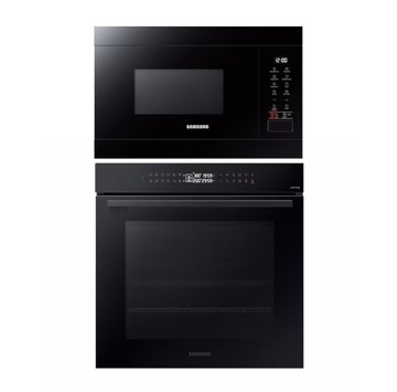 Piekarnik Samsung NV7B4240VAK Dual Cook + mikrofala MG22T8254AB z Grillem