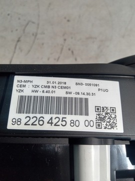 PŘÍSTROJOVÁ DESKA BUDÍKY GRANDKLAND OPEL OE 9822642580