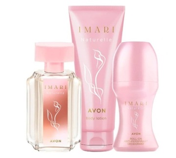 Avon zestaw IMARI NATURELLE 3 w 1 woda balsam dezodorant NOWOŚĆ250,