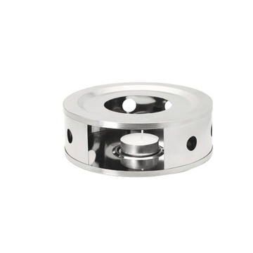 Szklany DZBANEK DO HERBATY Z ZAPARZACZEM +PODGRZEWACZ metalowy Konighoffer