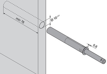 BLUM Tip-on Magnet 956A1004 белый корпус REPELLER