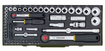 Proxxon PR23040 - Zestaw kluczy z grzechotką - 56 elementów