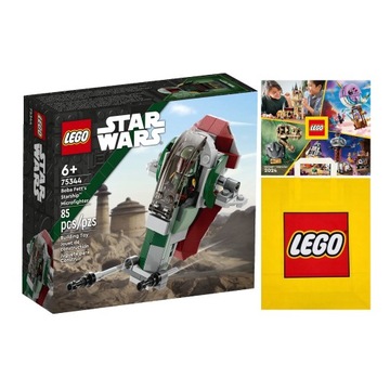LEGO Star Wars - Mikromyśliwiec kosmiczny Boby Fetta (75344) +Torba+Katalog