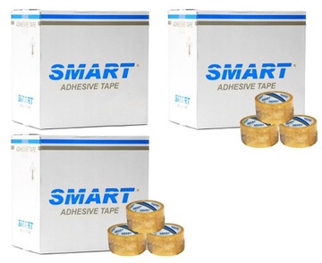 Taśma pakowa 48x50 48/50 SMART SOLVENT BEZBARWNA 108 SZTUK 3 KARTONY