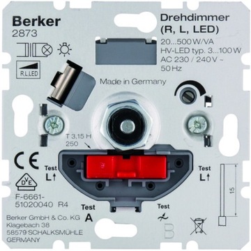 Berker one platform Ściemniacz LED 3-100W 2873