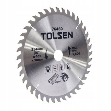 TOLSEN PIŁA TARCZOWA DO DREWNA 254MM 40T