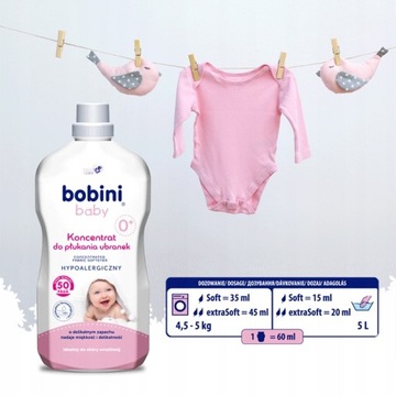 Bobini Baby Hipoalergiczny płyn do płukania tkanin dla dzieci 1,8l 50 prań