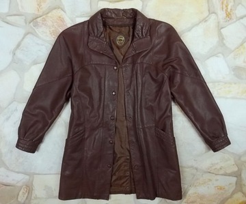 Exlusive leather piękny płaszcz skórzany XL/XXL