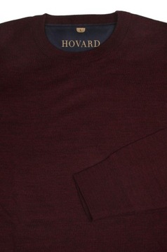 Шерстяной свитер с U-образным вырезом - HOVARD - Бордовый - 3XL