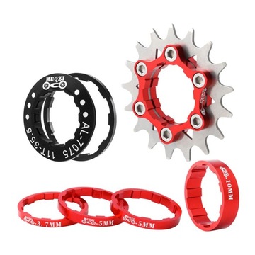 Адаптер односкоростной кассетной звездочки, фиксированная шестерня 17T, красный