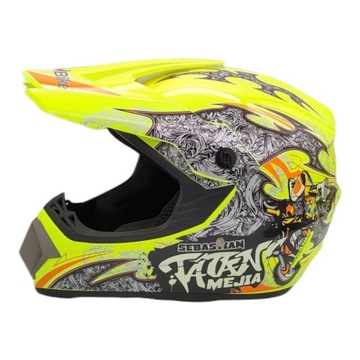 ШЛЕМ CROSS ДЛЯ МОТОЦИКЛА CROSS ENDURO ATV QUADA ЛЕГКИЙ + ОЧКИ В ПОДАРОК