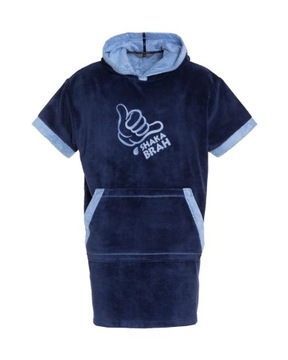 Ponczo kąpielowe - szlafrok typu poncho RE-852 Granatowe 5041 - 2XL/3XL