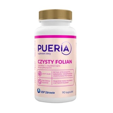 Pueria Czysty Folian 90 kapsułek Kwas foliowy