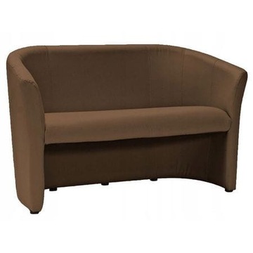 Sofa TM-2 ciemny brąz ekoskóra biuro firma salon