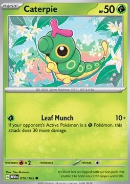 Karta Pokemon Caterpie (MEW 010) 10/165