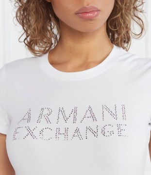 T-shirt damski okrągły dekolt Armani Exchange rozmiar L