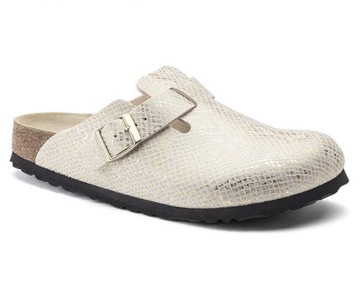 BIRKENSTOCK CHODAKI BOSTON SHINY PYTHON EGGSHEL 36