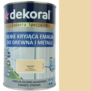 EMAKOL DO DREWNA I METALU KREMOWY POŁYSK 0,9L