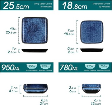 VANCASSO STERN SQUARE УЖИННЫЙ СЕРВИС 16 шт.