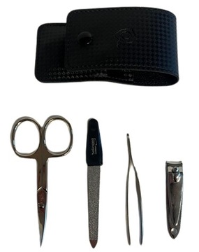 MARQUS Solingen 4 Częściowy Zestaw do Manicure i Pedicure + czarne etui