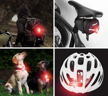 LAMPKA ROWEROWA TYLNA LED LAMPKI ROWEROWE USB OŚWIETLENIE AKUMULATOROWA