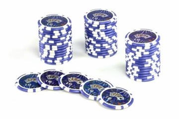 ŻETONY POKEROWE OCEAN 50 SZT. Z NOMINAŁEM 10