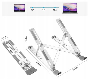 СКЛАДНАЯ РЕГУЛИРУЕМАЯ АЛЮМИНИЕВАЯ ПОДСТАВКА-ДЕРЖАТЕЛЬ ПОДСТАВКА ДЛЯ НОУТБУКА ПОДСТАВКА ДЛЯ ПЛАНШЕТА