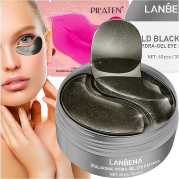 LANBENA MASKA PRZECIWZMARSZCZKOWA PŁATKI POD OCZY + Pilaten lip kit na usta