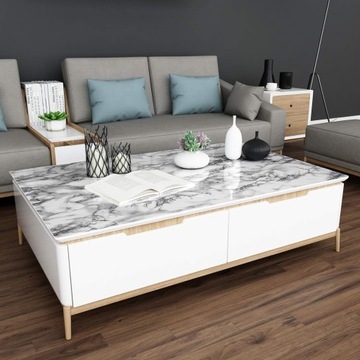 Самоклеящаяся мебельная облицовка светлым мрамором и камнем длиной 9 м водонепроницаемая