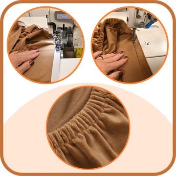 POKROWIEC NA KRZESŁO SKANDYNAWSKIE welur elastyczny TESS brązowy