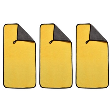 3x универсальных полотенца из микрофибры для мытья автомобилей.