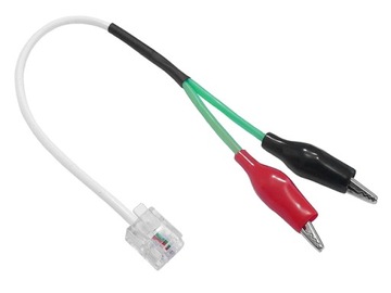 Kabel pomiarowy RJ10/6P2C-2x krokodylek 0.25m