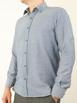 Элегантная мужская рубашка CASUAL SLIM GRAPHITE S