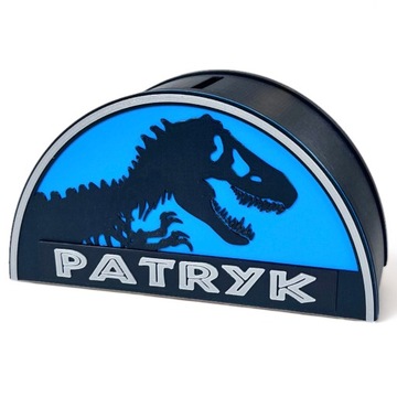 KAJAWIS Skarbonka dla dzieci JURASSIC prezent na mikołaja IMIĘ DINOZAUR EKO