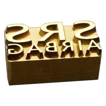 Stempel mosiężny grawerowany laserem 20x20mm