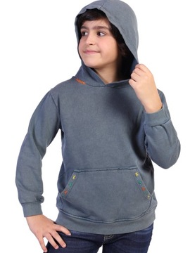 Bluza chłopięca kaptur kangurka morski 140