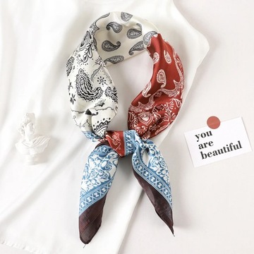 Women Silk Scarf Square Bandana Design Brand